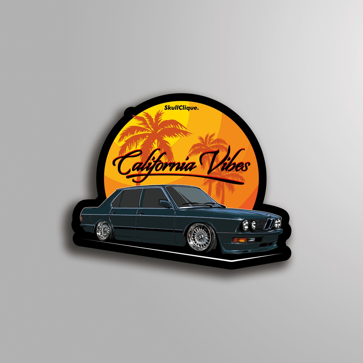 CALIFORNIA VIBES BMW E28 - SMALL STICKER