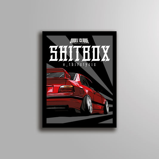 SHITBOX BMW E36 - SMALL STICKER