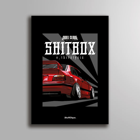 SHITBOX BMW E36 - A3 POSTER